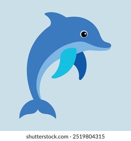 Ilustración de Arte vectorial de delfín nariz de botella.
