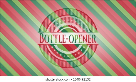 Bottle-opener christmas emblem.