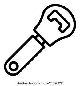 Bottle-opener equipment icon. Outline bottle-opener equipment vector icon for web design isolated on white background