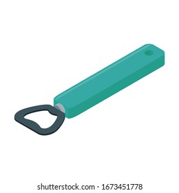 Bottle-opener isometric vector icon.Cartoon vector icon isolated on white background bottle-opener.