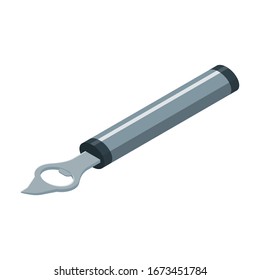 Bottle-opener isometric vector icon.Cartoon vector icon isolated on white background bottle-opener.