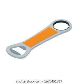 Bottle-opener isometric vector icon.Cartoon vector icon isolated on white background bottle-opener.
