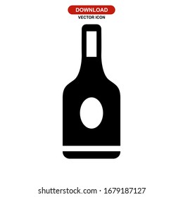 bottles alcohol icon or logo isolated sign symbol vector illustration - high quality black style vector icons
