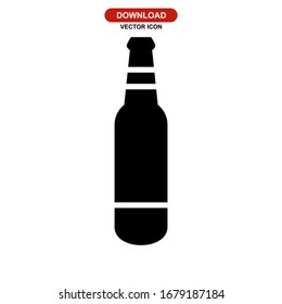 bottles alcohol icon or logo isolated sign symbol vector illustration - high quality black style vector icons
