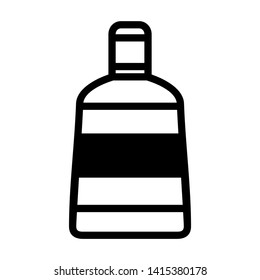 bottles for alcohol in style isolated on white background. vector illustration - Vector