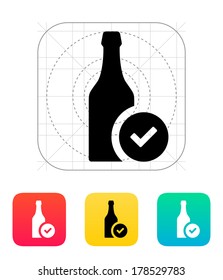 Bottles of beer icon. Vector illustration.