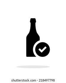 Bottles of beer simple icon on white background. Vector illustration.