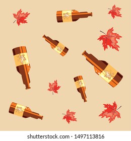 bottles beers oktoberfest pattern background