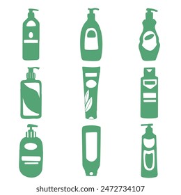 botellas. Silueta negra de las botellas