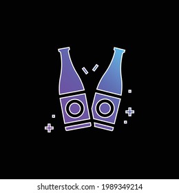 Bottles blue gradient vector icon