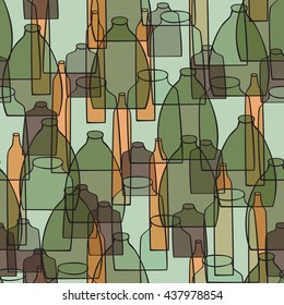 bottles, cans, glass, pattern