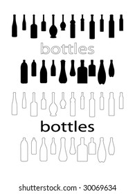 bottles collection-vector