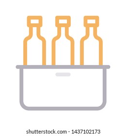 bottles color line vector icon
