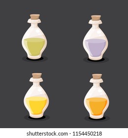 bottles of colorful vector