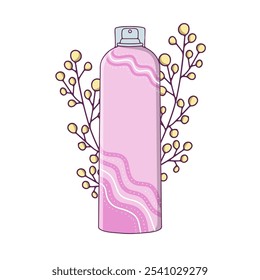 Bottles, Conditioner, shampoos, gels and creams for care. The concept of natural and organic cosmetics for hair and body care. Vector flat illustration in cartoon style.