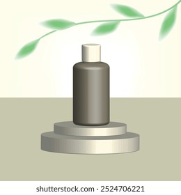 Bottles for cosmetics, shampoos, conditioners, hair masks. 3D visualization. Can be used to create presentations, packaging and product visualizations, as well as various packaging layouts.