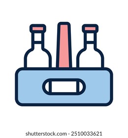 Bottles crate vector design, premium quality icon