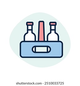 Bottles crate vector design, premium quality icon