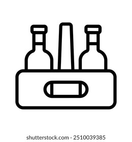 Bottles crate vector design, premium quality icon