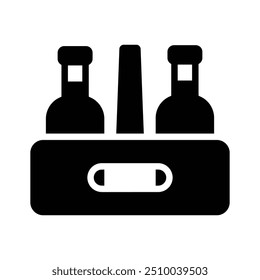 Bottles crate vector design, premium quality icon