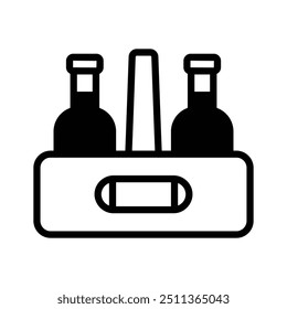 Bottles crate vector design, premium quality icon