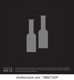 Bottles of drink icon - Black Creative Background