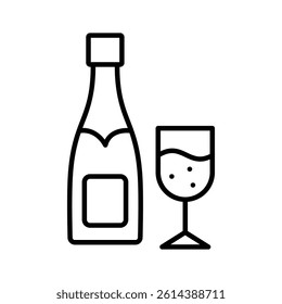 Bottles of festive beverages, perfect for holiday celebrations.