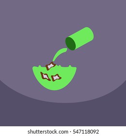 Bottles floating in the water line icon for web, mobile and infographics. Vector dark grey icon isolated on background.