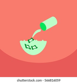 Bottles floating in the water line icon for web, mobile and infographics. Vector dark grey icon isolated on background.
