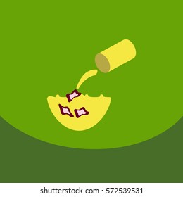Bottles floating in the water line icon for web, mobile and infographics. Vector dark grey icon isolated on background.