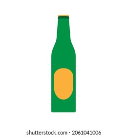 Bottles glass brewery. Main bottles consisting big beer on glass bottles illustration pattern with gourmet isolated background. Identical theme lid accessory kit for beer many dark glass beer 