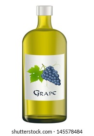 Bottles for grape juice . Vector illustration .