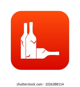 Bottles icon digital red for any design isolated on white vector illustration