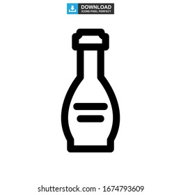 bottles icon or logo isolated sign symbol vector illustration - high quality black style vector icons
