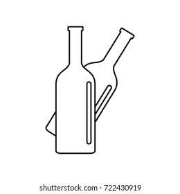 Bottles icon. outline illustration of Bottles vector icon for web isolated on white background
