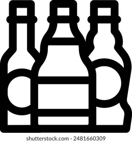 bottles icon. Thin Linear Style Design Isolated On White Background