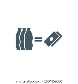 Bottles icon vector. Flat icon illustration