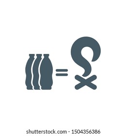 Bottles icon vector. Flat icon illustration