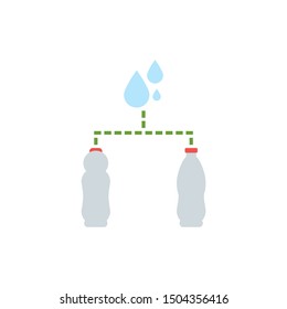 Bottles icon vector. Flat icon illustration