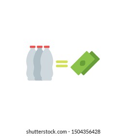 Bottles icon vector. Flat icon illustration