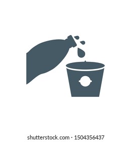 Bottles icon vector. Flat icon illustration