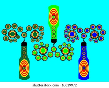 bottles illustration