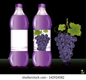 Bottles for juice. Vector illustration