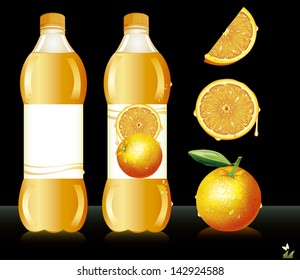 Bottles for juice. Vector illustration