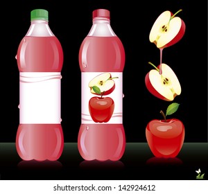 Bottles for juice. Vector illustration