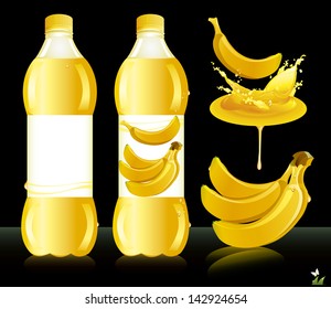 Bottles for juice. Vector illustration