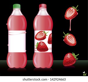 Bottles for juice. Vector illustration