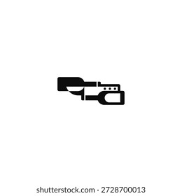 Bottles and knife negative space logo.