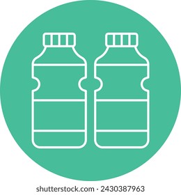 Bottles Line Circle Icon For Personal And Commercial Use