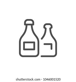 Bottles line icon